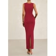 thumbnail image 2 of Vestido midi PRETTYGARDEN, ajustado fruncido de verano 2025 para mujer, 2 of 9