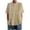 Khaki, variant on Womens Cotton Linen Shirts Loose Fit Retro Solid Color Short Sleeve Pin-Tuck Detail Front Button Blouse Tops Breathable Natural Fiber Woven Apparel Red M