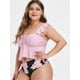 thumbnail image 3 of Tamaño más delantero cinchado la impresión floral del traje de baño de Tankini Rosegal vestidos de fiesta tallas grandes, 3 of 5
