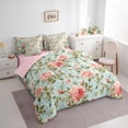 thumbnail image 3 of Homewish Retro Country Flower 7-Piece Twin Bedding Sets,Rustic Farmhouse Cabin Bedding Comforter Set,Pink Green Sheet Sets For Girls Teens,Luxury Bedroom Decor Reversible, 3 of 8