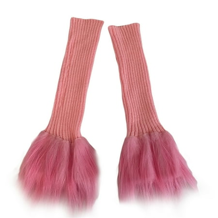 

Sunisery Women Cable Knit Socks Winter Warm Plush Elastic Flared Boot Socks Leg Warmers Plush Patchwork Socks