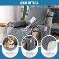 thumbnail image 4 of 1Pc 100% Waterproof Recliner Chair Cover, Non Slip Recliner Covers For Recliner Chair With Pocket, Pet Scratch-Resistant Sofa Slipcover, Washable Furniture Protector, Easy To Install For Living Room, 4 of 8