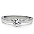 thumbnail image 3 of High polished (no plating) Stainless Steel Ring with AAA Grade CZ in Clear for Women Clear Stone Color Style TK203 Size 5, 3 of 4