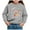 Grey_2, variant on Godom Girls Cute Graphic Crewneck Sweatshirt Long Sleeve Drop Shoulder Pullover Tops