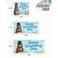 thumbnail image 6 of Happy Groundhog Day Garage Door Banner Covers, Cartoon Yellow Floral Blue Sky White Snow Large Hanging Indoor/Outdoor Backdrop Background for Christmas Winter Party Decor, 6.9x16 FT, 6 of 9
