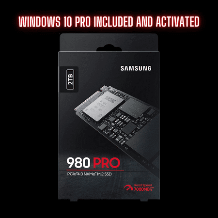 (Windows 10 Pro Installed and Activated) 2TB Samsung 980 PRO M.2 NVMe