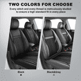 thumbnail image 4 of DIKSOAKR Car Seat Covers Front Seats for Chevrolet Chevy Malibu 2007-2025 2026 Waterproof Leather Seat Covers Cushion Comfort Car Seat Protector Compatible Airbag Black,Front Set(2 Seats), 4 of 9