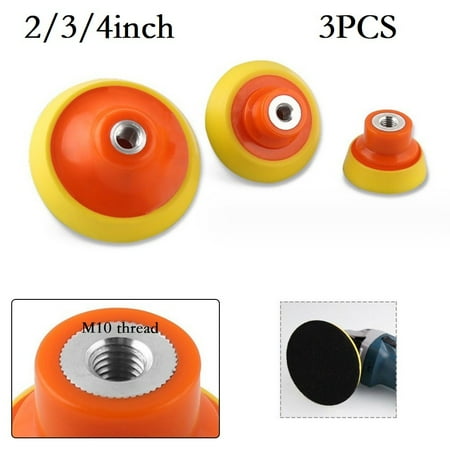 

3PCS 2/3/4in Backer Plate Backing Polishing Pad Hook & Loop For Sanding Discs