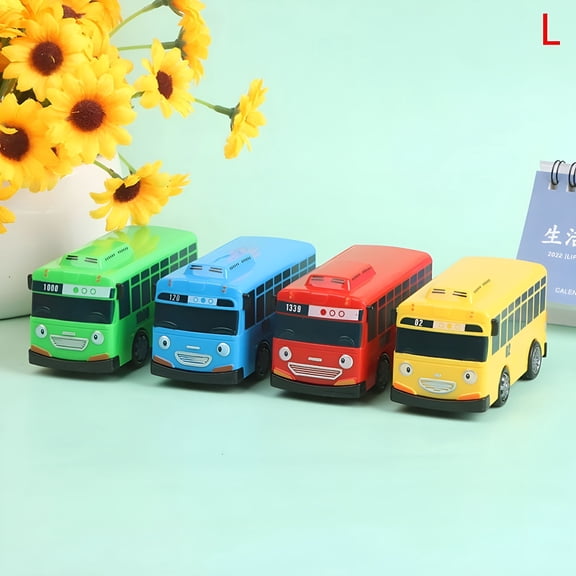 BESTSKY 4PCS Cartoon Pull Back Car Toy Set Kids Educational Gift