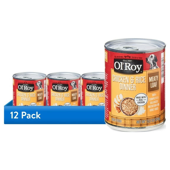 Ol' Roy Meaty Loaf Wet Dog Food, 13.2 oz, Various Flavors