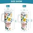 thumbnail image 6 of Yayeee 40oz Double-Wall Insulated Stainless Steel Tumbler with Handle Bottle, Retro Yellow Floral, 6 of 8