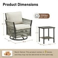 thumbnail image 2 of Yeahumalia Patio Wicker Furniture Set - 2 Swivel Glider Chairs and Side Table with Beige Cushion, 2 of 10