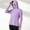 Purple, variant on qelini Sun Shirts for Women Long Sleeve UV Protection Zipper Shirt Lightweight Womens Rash Guard Shirts with Mask Hoodie Thumb Hole Workout Tops Outdoor Hiking