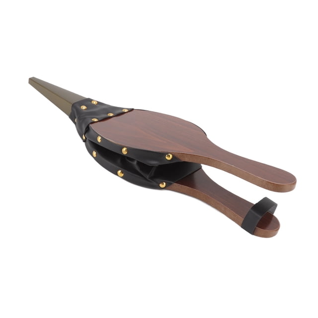 Fuelle de Madera, Ahorro de Tiempo Portátil Prácico de 15.0 x 5 Pulgadas Chimenea de Aire de Aire Marrón Con Correa Colgante Para Al Aire Libre para Barbacoa