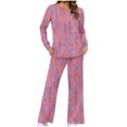 thumbnail image 1 of Pantalons pour Femmes, Hauts à Manches Longues pour Femmes, Mode Féminine Impression Non Positionnée Col Rond Ensemble Pantalon Fendu sur le Côté, Hauts à Manches Longues pour Femmes, Hauts à Manches Longues pour Femmes, 1 of 2