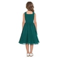 thumbnail image 2 of vastwit Robe Sans Manches en Chiffon pour Fille Fleur pour Mariage Robe de Demoiselle d'Honneur Junior Robe de Fête Vert Foncé 6, 2 of 7