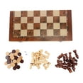 thumbnail image 3 of Chess Checkers Set,3 in 1 Wooden Wooden Chess Checkers Set Wooden Chess Board Set Versatile Functionality, 3 of 8