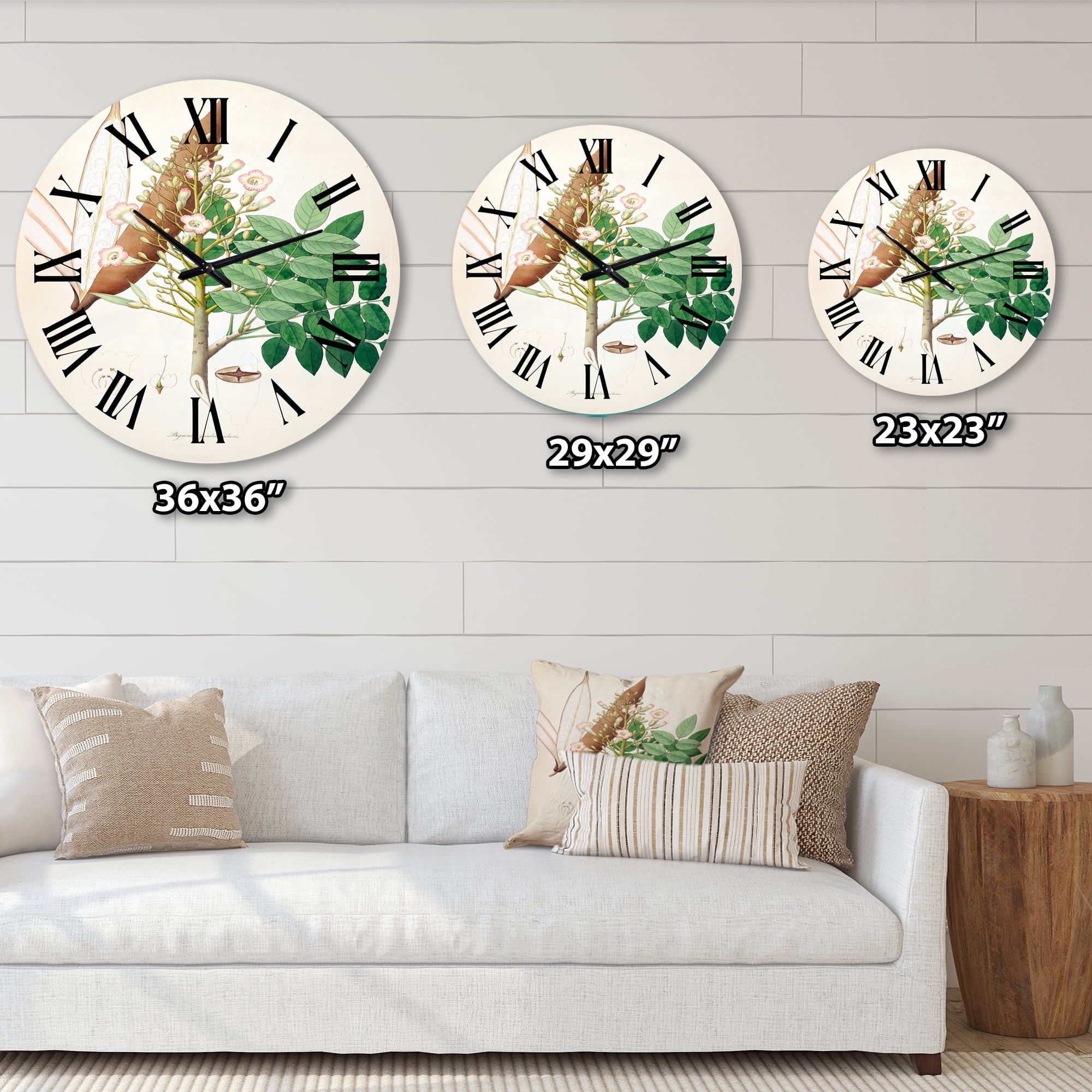 Designart 1 in Quartz Farmhouse Wall Clock