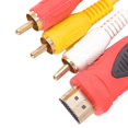 thumbnail image 1 of 1.5M HDMI-compatible to RCA Cable AV Cable Connector Adapter Male to 3-RCA Cable For Computer  DVD  PS-3 Signal Transfer, 1 of 6
