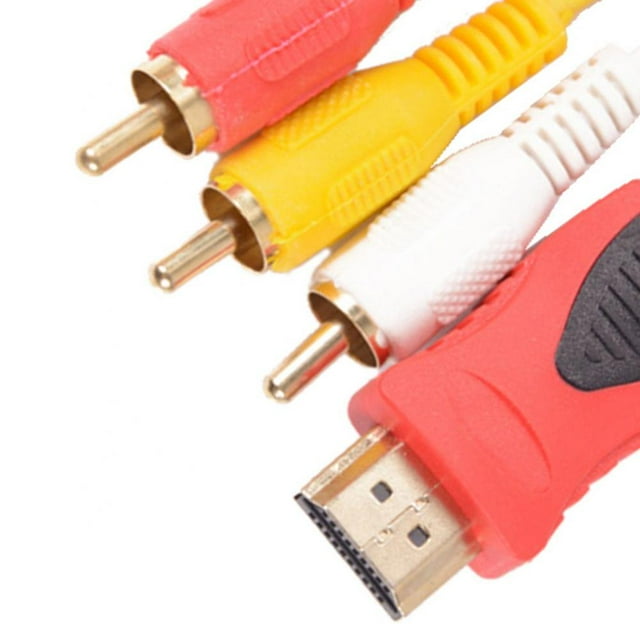 1.5M HDMI-compatible to RCA Cable AV Cable Connector Adapter Male to 3-RCA Cable For Computer DVD PS-3 Signal Transfer