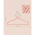 thumbnail image 5 of SONGMICS Juego de 30 Perchas de Terciopelo, 41.5 cm de Largo, con Ganchos Giratorios de 360°, para Camisas de Abrigo Completas, Rosa, 5 of 5