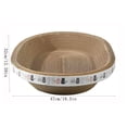 thumbnail image 3 of Leojiow Cat Scratcher Bed Oval Corrugated Cat Scratcher Scratching Bed Recycle Corrugated Scratching Pad Reversible Replacement Scratcher Pad Cardboard Protector For Furniture One Size Utility, 3 of 7