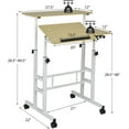 Mobile Standing Desk Stand Up Desk Height Adjustable Home Office Desk