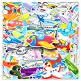 thumbnail image 1 of Set de pegatinas de dibujos animados con forma de avión, 51 piezas, para niños y fanáticos, 1 of 2