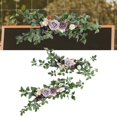 thumbnail image 6 of perfeclan 2pcs Wedding Aisle Chair Decorations, Artificial Rose Floral Wedding Chair Back Flower Pew Flowers for Wedding Ceremony Decor C, 6 of 9