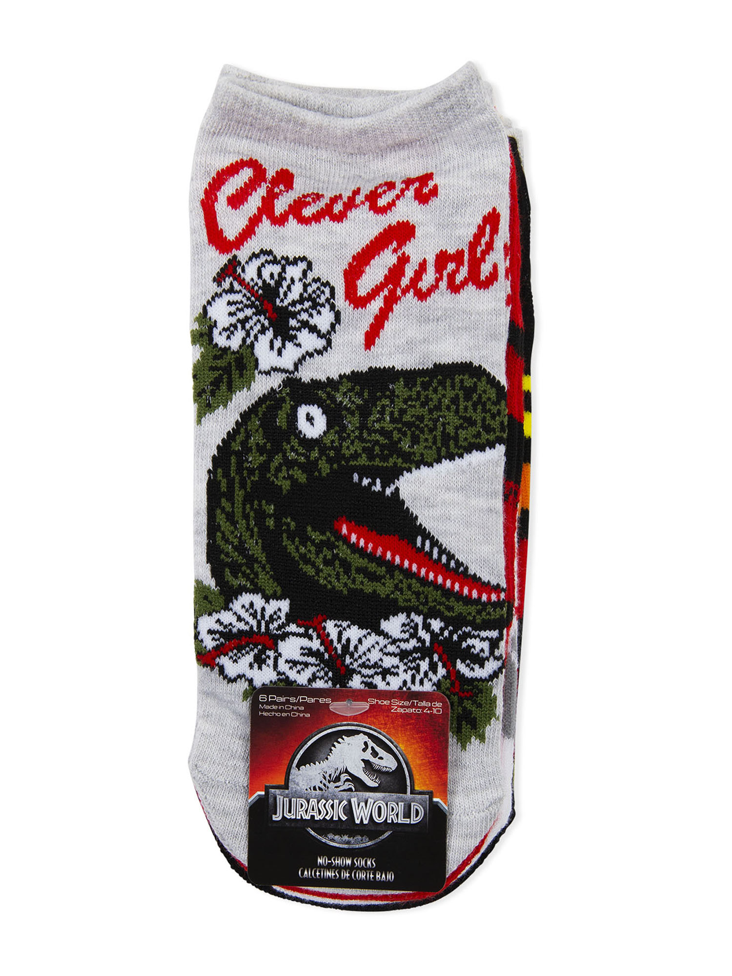 JURASSIC PARK BOYS 5 PACK NO SHOW SOCKS