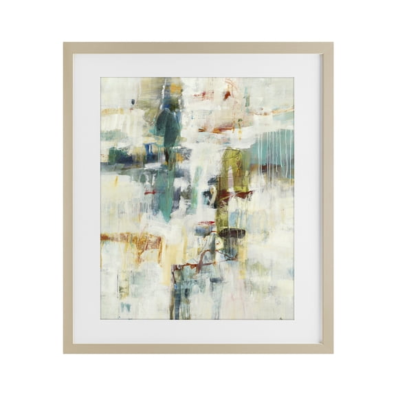 Stupell Industries Modern Dynamic Paint Drips Birch Framed Print Under Glass, 13 x 16, by Lisa Ridgers