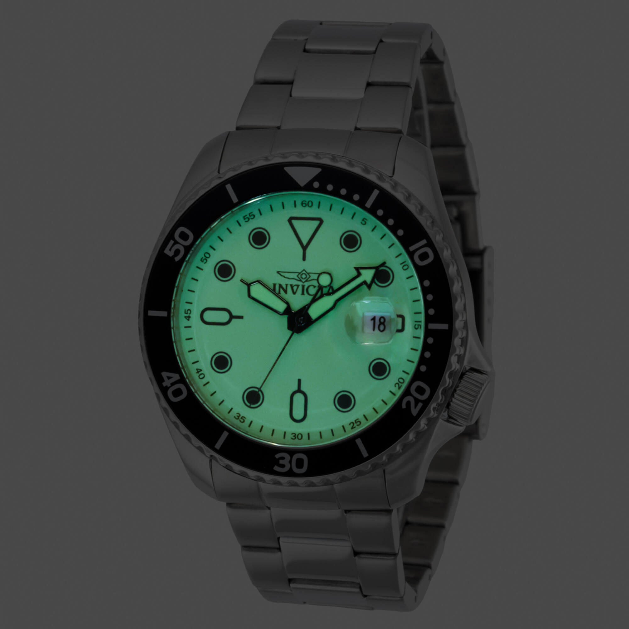 Invicta Pro Diver Date Luminous Green Dial Men's Watch 47305