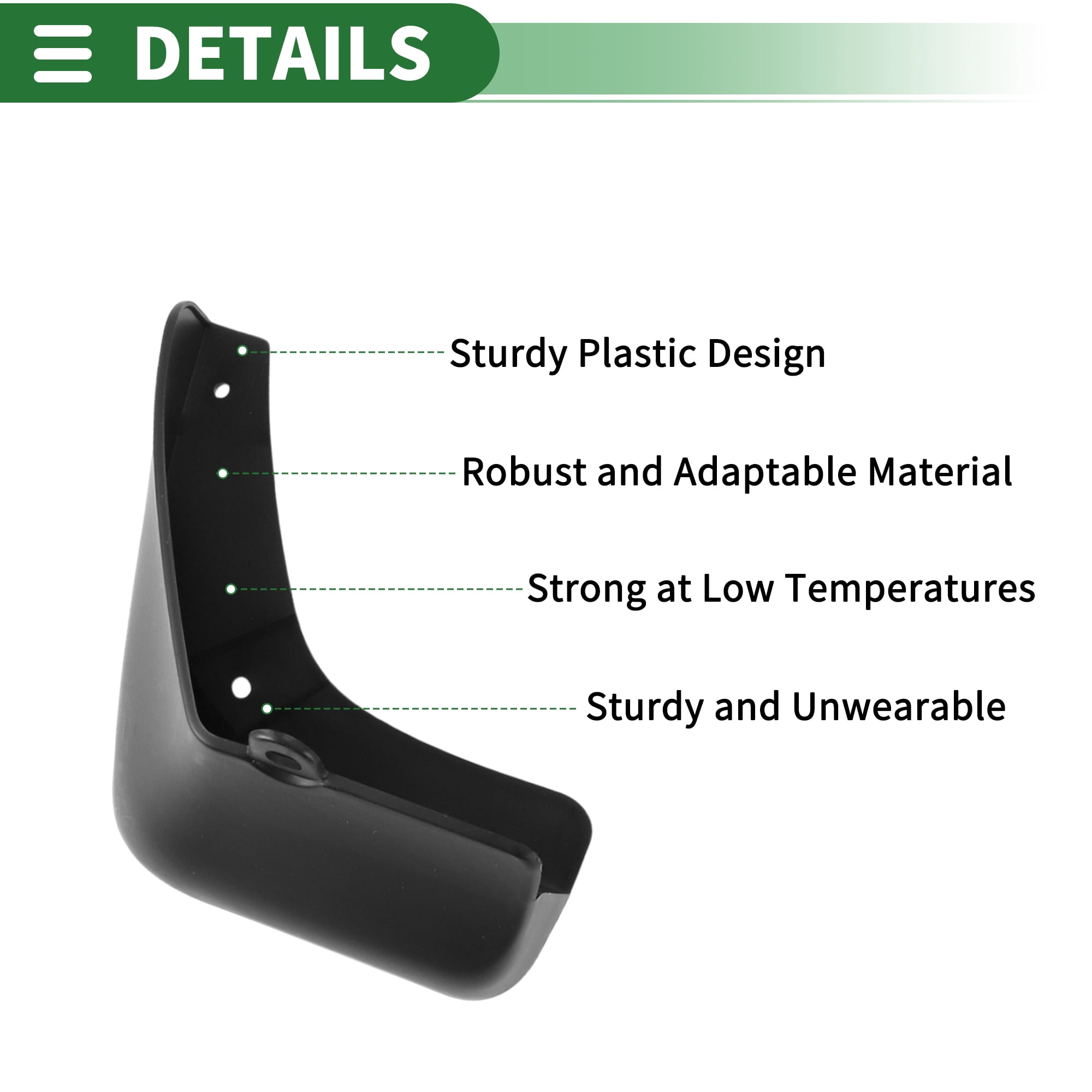 Unique Bargains Mud Flaps Splash Guards Mud Guards for Nissan LEAF 2011-2016 W/Mount  Accessories