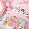 thumbnail image 3 of Erosebridal Cartoon Princess Castle Twin Bedding,Colorful Cute Girls Kawaii Flowers Blossom Duvet Cover Set For Kids,Reversible Pink,2-Piece(No Comforter), 3 of 6