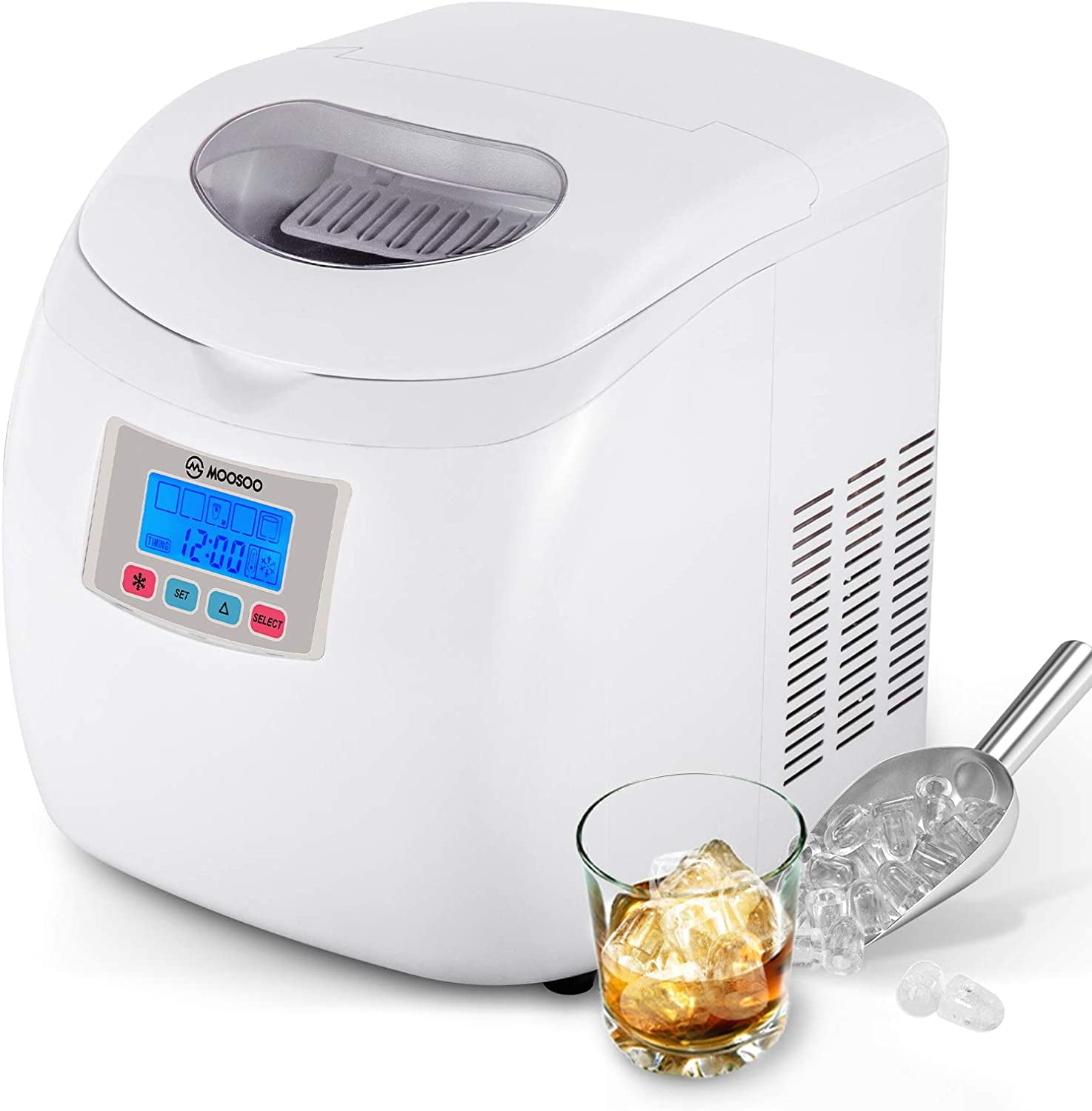 MOOSOO Ice Maker Countertop with Automatic SelfCleaning, Super