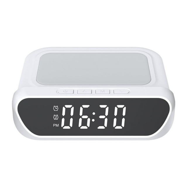 Reloj despertador Macarena con función de carga rápida inalámbrica interfaz tipo C 15W 5V/3A 9V/2A