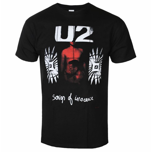 U2 - Camiseta Songs Of Innocence de Algodón para Adultos Unisex (Negro, Rojo)