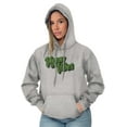 thumbnail image 4 of Vegan Vibes Vegetarian Lifestyle Unisex Plus Fleece Graphic Hoodie Brisco Brands 5X, 4 of 5
