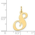 thumbnail image 3 of 14k Yellow Gold Large Fancy Script Initial S Charm Pendant, 3 of 7