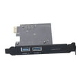 thumbnail image 3 of STW PCI-E to USB 3.0 2-Port PCI Express Card Mini PCI-E USB 3.0 Hub Controller Adapter with Internal USB 3.0 19-Pin Connector and 5V 4 Pin Male Power Dual Port Connector, 3 of 7
