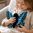 thumbnail image 5 of Butterfly Plush, 8.3 in Realistic Stuffed Butterfly, Soft Cuddly Insect Plushie for Kids Girls Room Decor and Birthday Gift - Blue, 5 of 6