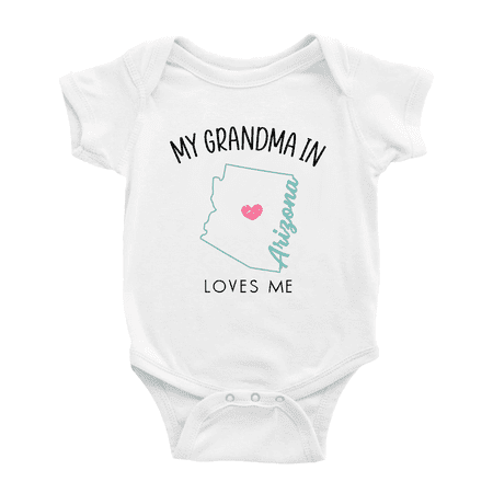 

My Grandma In Arizona Loves Me Baby Clothing For Boy Girl Bodysuits 6-12 Months