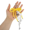 thumbnail image 5 of Unique Bargains 1 Pc Handbag Charm Knot Heart Bag Charm Yellow White, 5 of 5