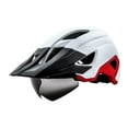 thumbnail image 4 of Casco de bicicleta de montaña, protector, apto para tallas de 57 a 62 cm, a prueba de golpes y patinaje. blanco rojo, 4 of 9