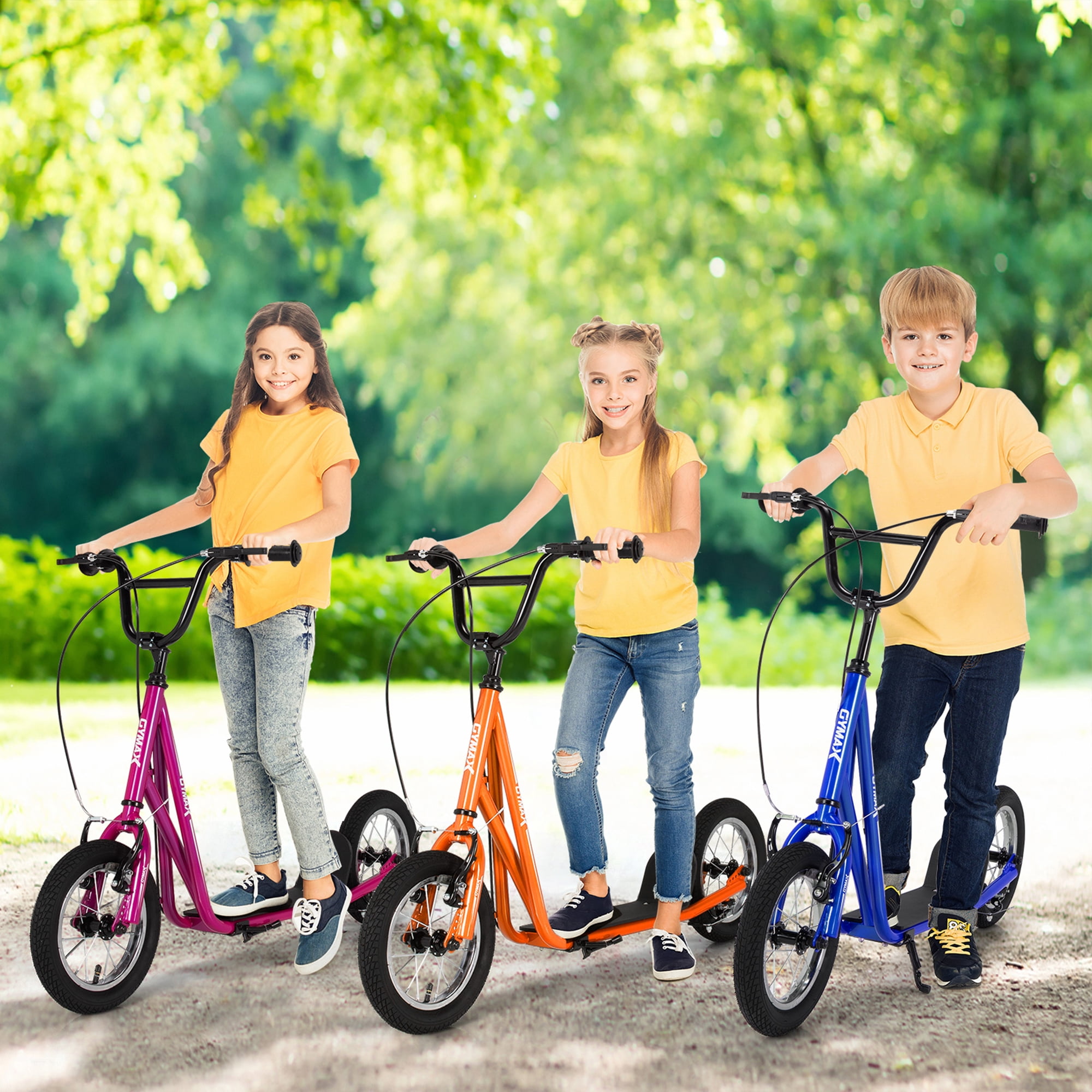 Free Shipping! Gymax Youth Kick Scooter Carbon Steel Frame 12 In