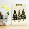 thumbnail image 2 of FORMRS Acrylic Clipboard with Low Profile Clip Standard A4 Letter Size, 12.5" x 9", Cartoon Christmas Trees, 2 of 8