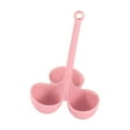 thumbnail image 1 of Hervidor de huevos, vaporera de huevos, soporte para recipientes, bandeja dispensadora de huevos Rosa 3 agujeros, 1 of 9