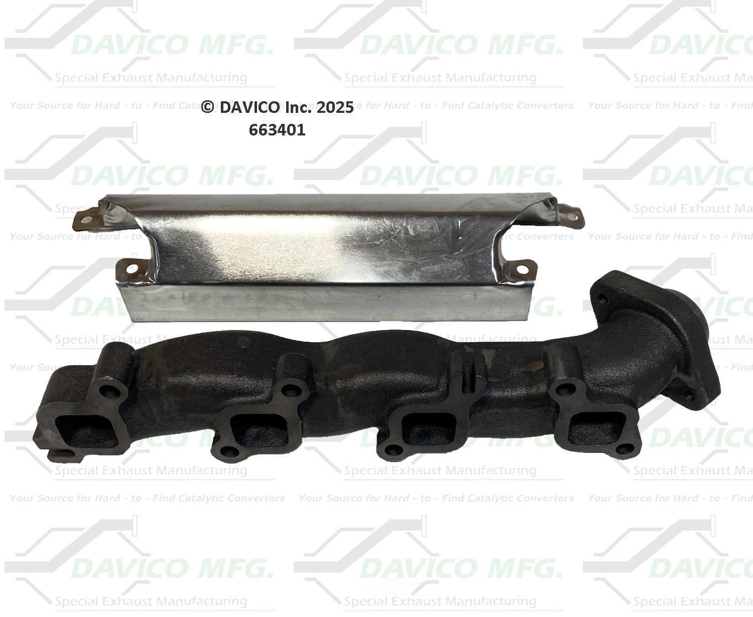 Davico Mfg 663401 Stand alone Exact-Fit exhaust manifold