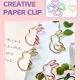 thumbnail image 3 of Clip de papel ANGGREK en forma de conejo 50 piezas galvanizados, 3 of 8