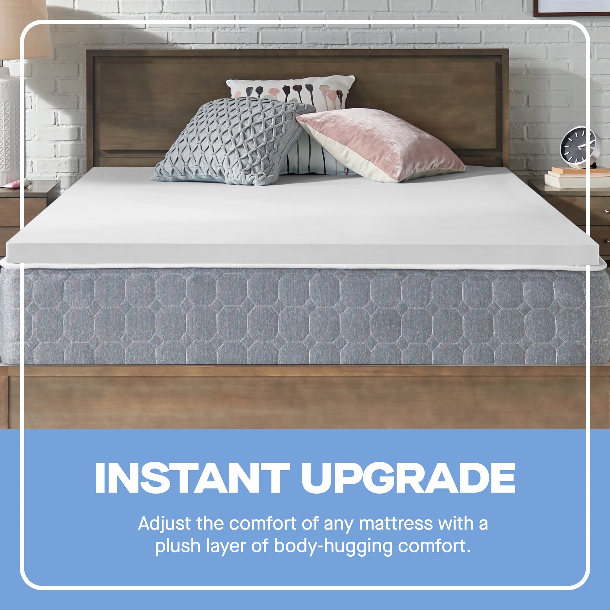 Sealy Essentials 2" Gel-Memory Foam Mattress Topper, Full, Adult